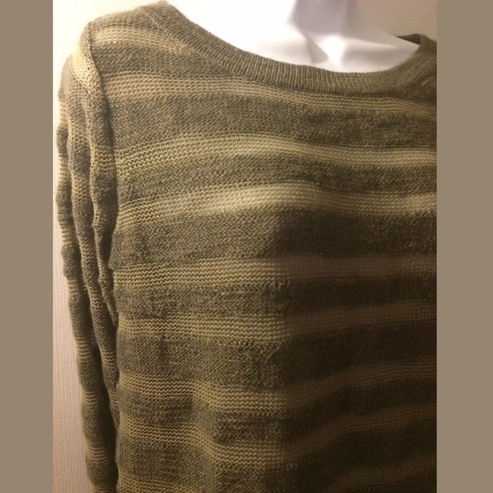 BB DAKOTA Striped Knit Sweater olive green - Picture 2 of 8